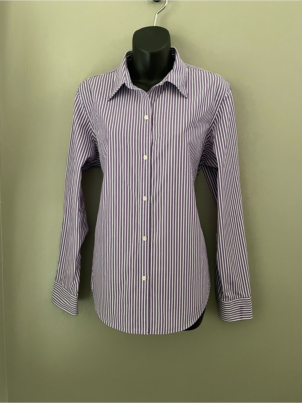 Ralph Lauren Purple Striped Button Down Shirt